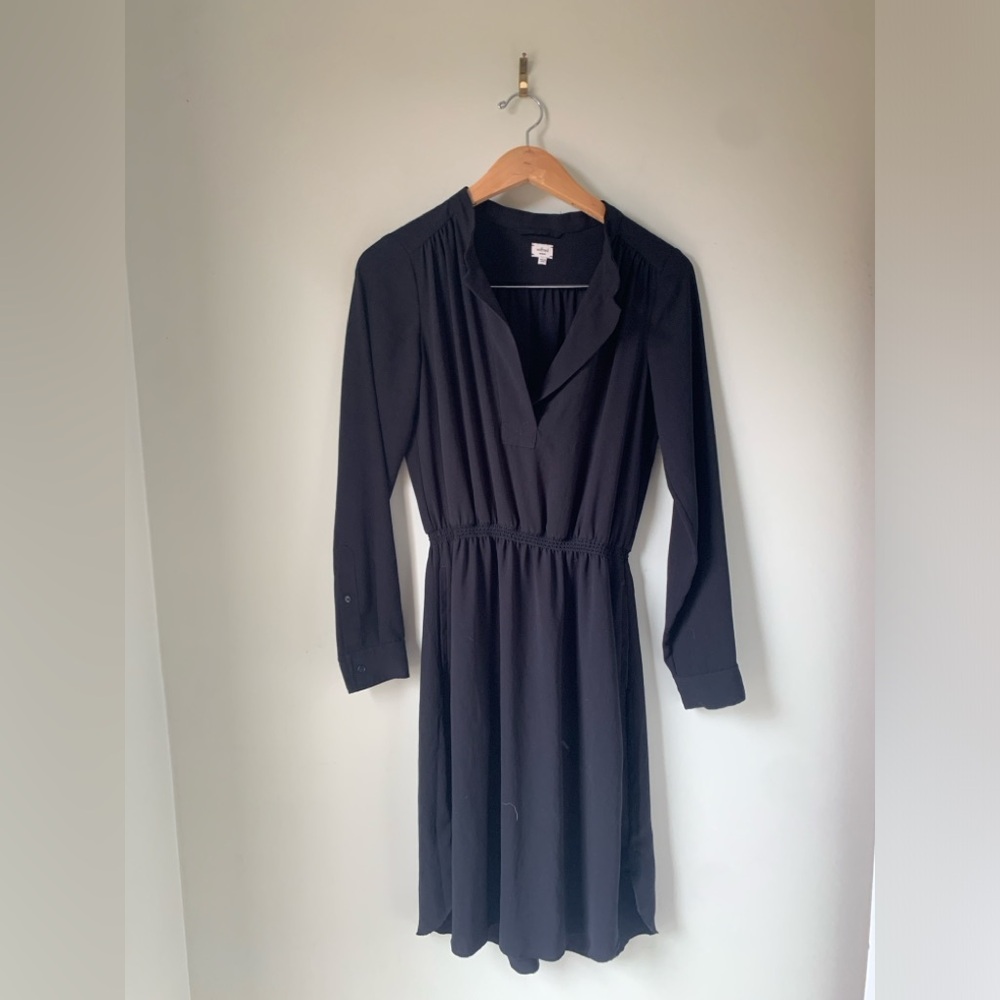 Aritzia Wilfred Dress MIDI Black Synched A-line